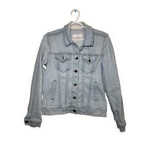 Evereve the ever jacket denim jean womens medium boho trendy punk rocker urban
